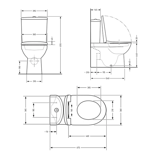 Унитаз напольный Qtap Scorpio Ultra Quiet безободковый с сиденьем Soft-Close MATT BLACK QT14226088AMB - изображение 2