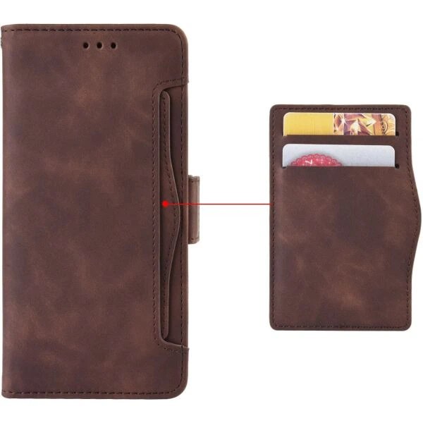 Чохол-книжка з кишеньками Deexe Wallet Stand для Xiaomi Poco C95 Pro - Brown - зображення 2