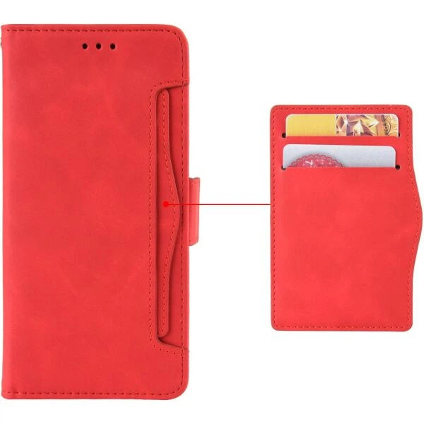 Чохол-книжка з кишеньками Deexe Wallet Stand для Xiaomi Poco C95 Pro - Red - зображення 2