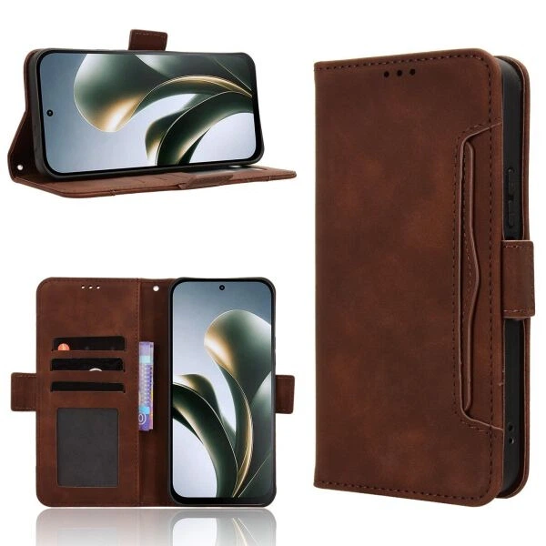 Чохол-книжка з кишеньками Deexe Wallet Stand для Xiaomi Poco C95 Pro - Brown - зображення 8