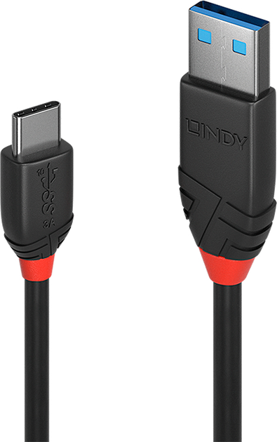 Кабель Lindy USB-A - USB-C 3.2 Gen 1/3.1 Gen 1 0.5 м Black (4002888369152) - зображення 2