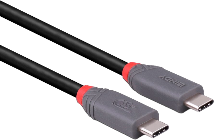 Кабель Lindy USB-C - USB-C USB4 Gen 3x2 240W 1.5 м Black (4002888369572) - зображення 2
