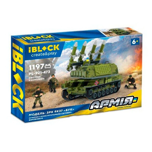Конструктор IBLOCK Армия: ЗРК 9К37 «Бук» (1248 деталей) — большой военный набор техники (арт. PL-921-473) - Фото 3 Конструктор IBLOCK Армия: ЗРК 9К37 «Бук» (1248 деталей) — большой военный набор техники (арт. PL-921-473) - изображение 3