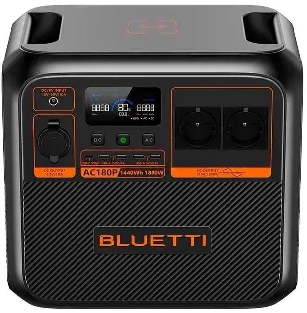 Портативна зарядна станція Bluetti AC180P 1800W 1440Wh - Фото 6 Портативна зарядна станція Bluetti AC180P 1800W 1440Wh - зображення 6