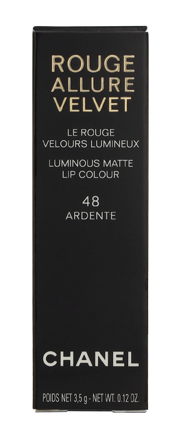 Матова губна помада Chanel Rouge Allure Velvet #48 Ardente, 3,5 г - Фото 2 Матова губна помада Chanel Rouge Allure Velvet #48 Ardente, 3,5 г - зображення 2