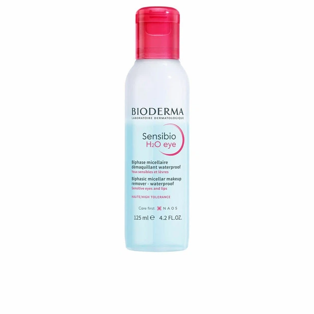 Двофазний міцелярний засіб для зняття макіяжу з очей Bioderma Sensibio H2O Eye, 125 мл - Фото 2 Двофазний міцелярний засіб для зняття макіяжу з очей Bioderma Sensibio H2O Eye, 125 мл - зображення 2