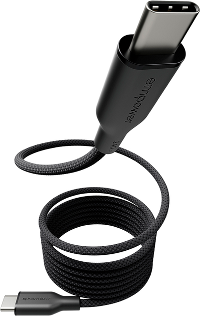 Кабель Panzer Glass Empower by Magnetic USB-C - USB-C 2.0 240W 1.5 м Black (EM68208) - зображення 2