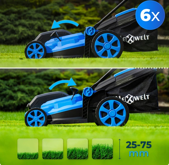 Беспроводная аккумуляторная газонокосилка Hexwelt HW-KA-40 и 2 аккумулятора - изображение 8