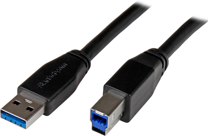 Кабель Startech USB-A - USB-B 3.2 Gen 1/3.1 Gen 1 10 м Black (USB3SAB10M) - зображення 2