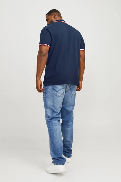 Футболка поло Jack&Jones темно-синя 2XL (500616-darkblue2-13562) - изображение 4