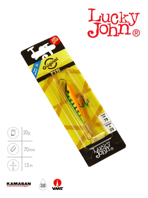 Балансир Lucky John FIN 5 70 мм 20 г морозостойкий пластик красный/прозрачный - изображение 3