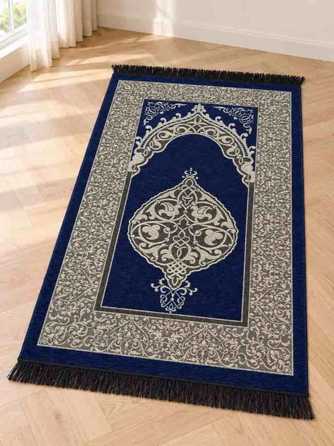 Килимок для намазу Ornament Sajda 165 × 65 см Синій - Фото 2 Килимок для намазу Ornament Sajda 165 × 65 см Синій - изображение 2