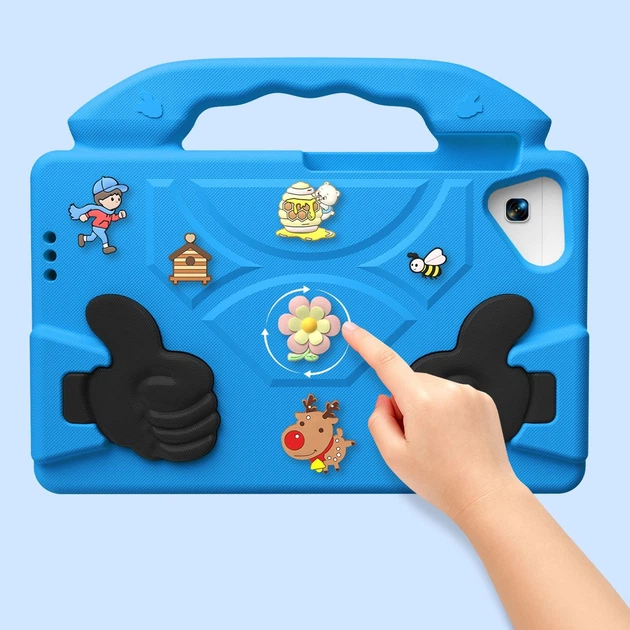 Противоударный детский чехол EVA Kids Like Cartoon с подставкой для Lenovo Tab One 8.7" экран / Lenovo Tab K9 (TB305FU, TB305XU) Голубой - изображение 3