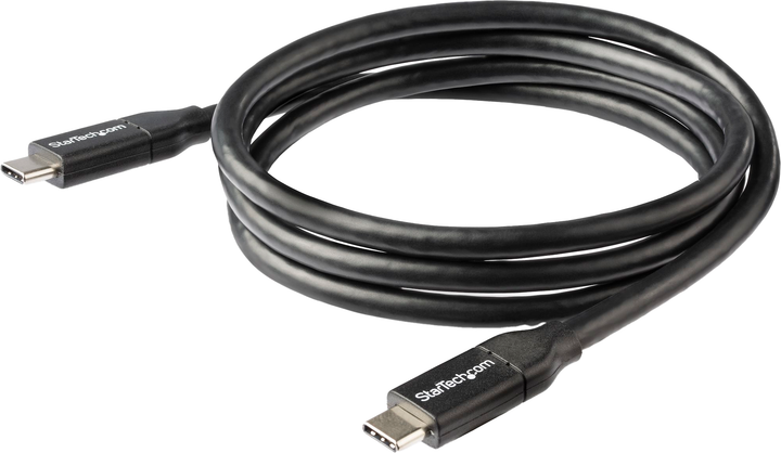 Кабель Startech USB-C - USB-C 2.0 Power Delivery 1 м Black (USB2C5C1M) - Фото 3 Кабель Startech USB-C - USB-C 2.0 Power Delivery 1 м Black (USB2C5C1M) - зображення 3