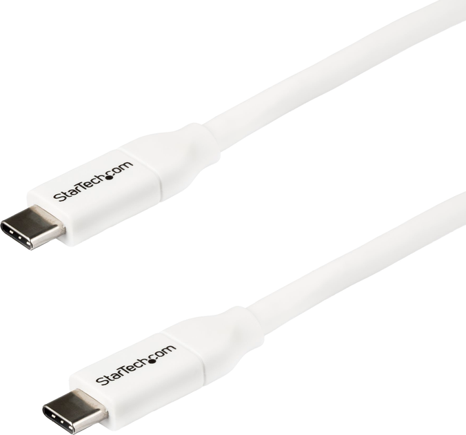 Kabel Startech USB-C - USB-C 2.0 Power Delivery 2 m White (USB2C5C2MW) - obraz 2