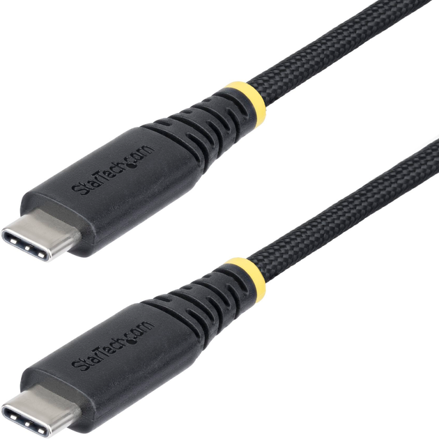 Кабель Startech USB-C - USB-C 2.0 Power Delivery 3.1 1 м Black (S2CEPR1M-USB-CABLE) - Фото 1 Кабель Startech USB-C - USB-C 2.0 Power Delivery 3.1 1 м Black (S2CEPR1M-USB-CABLE) - зображення 1
