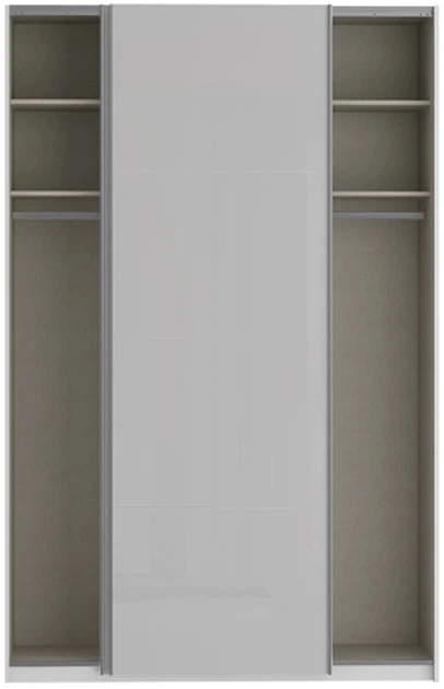 Шкаф-купе Frisco Fittio двухдверный 1501x612x2350 мм Белый глянец (24540-FT72461) - Фото 3 Шкаф-купе Frisco Fittio двухдверный 1501x612x2350 мм Белый глянец (24540-FT72461) - изображение 3