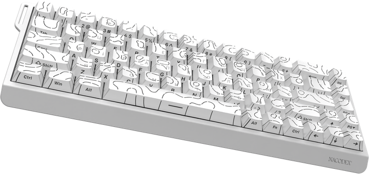 Дротова механічна клавіатура Ajazz NK68 V2 Red Switch (NK68-V2-R-S-W) - изображение 3