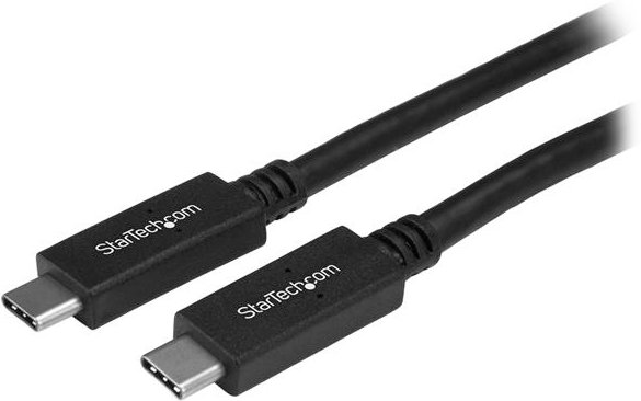 Kabel Startech USB-C - USB-C 3.2 Gen 2/3.1 Gen 2 Power Delivery 60W 0.5 m Black (USB31CC50CM) - obraz 2