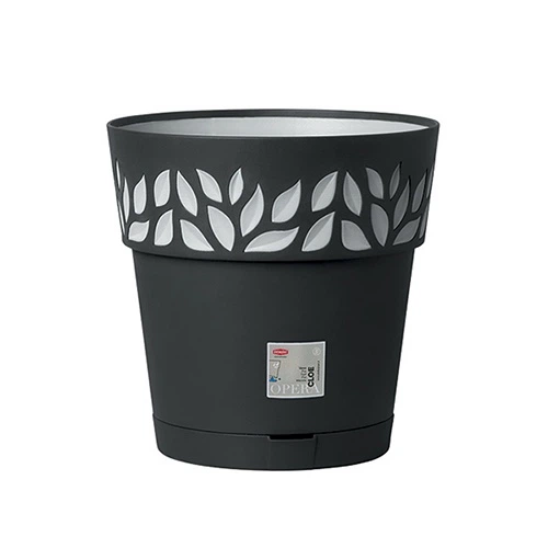Вазон круглий Stefanplast Opera Cloe 30 х 30 х 29 см Графіт/світло-сірий (94153) - Фото 1 Вазон круглий Stefanplast Opera Cloe 30 х 30 х 29 см Графіт/світло-сірий (94153) - зображення 1
