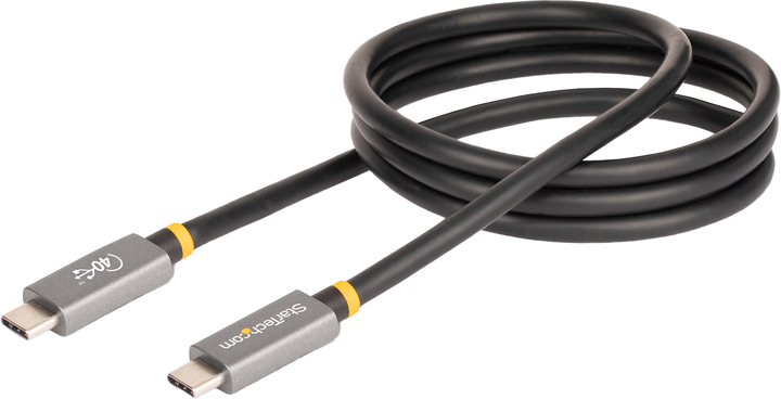 Кабель Startech USB-C - USB-C USB4 Gen 2x2 Power Delivery 100W 1 м Black (CC1M-40G-USB-CABLE) - Фото 1 Кабель Startech USB-C - USB-C USB4 Gen 2x2 Power Delivery 100W 1 м Black (CC1M-40G-USB-CABLE) - зображення 1