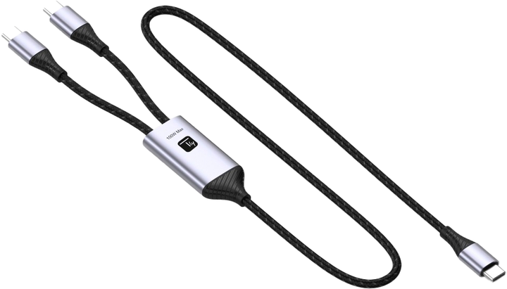 Кабель TECHly USB-C - 2 x USB-C 100W PD QC 1.5 м Black (ICOC MU2C-2C100W) - Фото 2 Кабель TECHly USB-C - 2 x USB-C 100W PD QC 1.5 м Black (ICOC MU2C-2C100W) - зображення 2