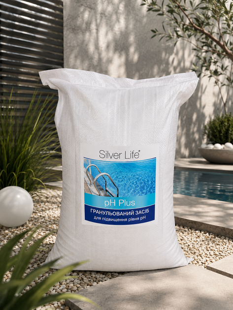 Засіб для підвищення рівня рН води SVOD Silver Life рН Plus 25кг - Фото 1 Засіб для підвищення рівня рН води SVOD Silver Life рН Plus 25кг - зображення 1