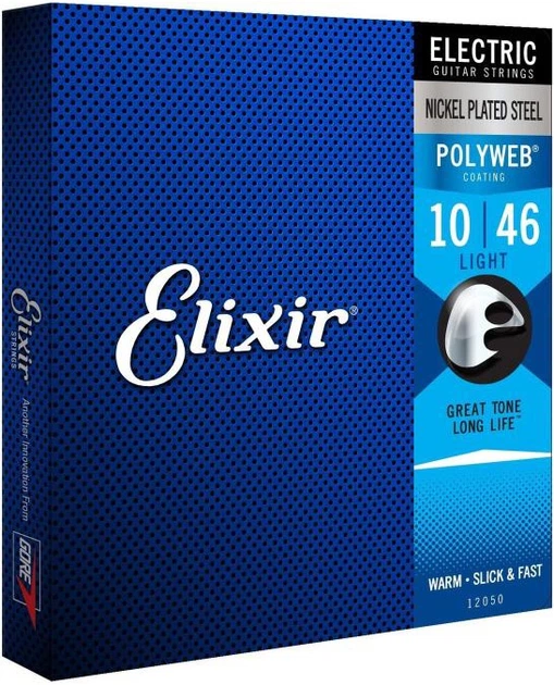 Струны для электрогитары Elixir 12050 Polyweb Nickel Plated Steel Light, калибр 10/46 - изображение 2