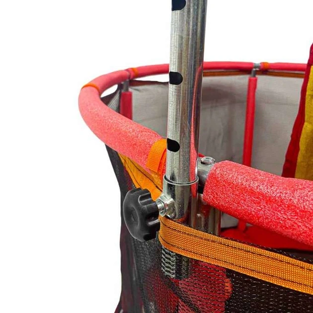 Детский батут 140 см с сеткой, гамаком, боксёрской грушей и баскетбольным кольцом, красный - Фото 2 Детский батут 140 см с сеткой, гамаком, боксёрской грушей и баскетбольным кольцом, красный - изображение 2