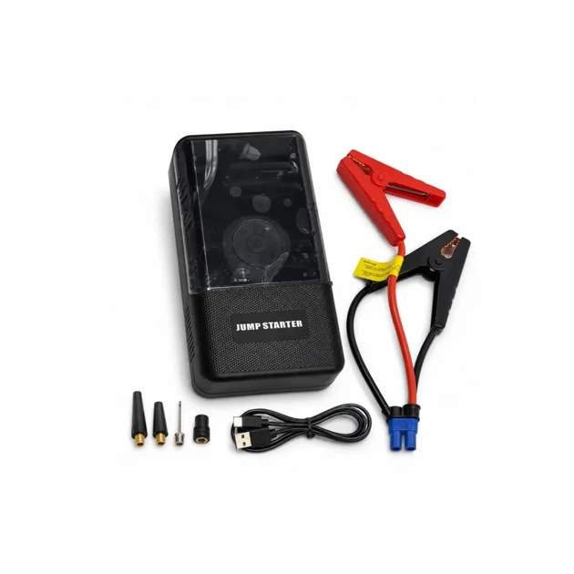 Пусковий пристрій 965A з компресором / Багатофункціональний автомобільний Jump Starter 12V 4в1 (насос 150 PSI, Power Bank, LED-ліхтар) - изображение 2