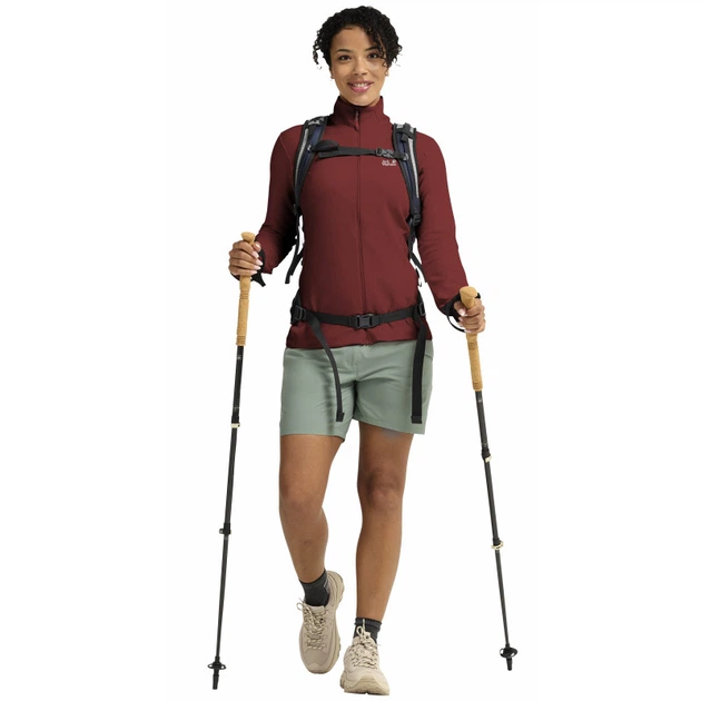 Кофта спортивна ASTROTRAIL FZ W Jack Wolfskin A65848_J0211 42-44 Червоний (4064886781701) - изображение 3