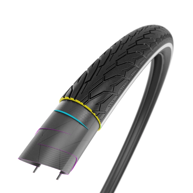 Покришка Rubena Flash 28x1,75 (47-622) Green Endurance, захист STS (1mm) , 30 TPI, RS, eBike, чорна - зображення 2
