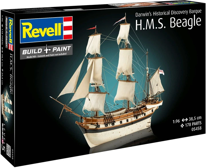 Model do sklejania Revell Bark H.M.S. Beagle Poziom 4 Skala 1:96 (4009803054582) - Zdjęcie 1 Model do sklejania Revell Bark H.M.S. Beagle Poziom 4 Skala 1:96 (4009803054582) - obraz 1
