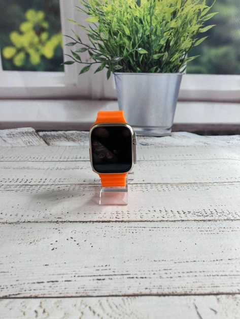 Подарунковий набір 6 в 1 Смарт годинник SmartWatch Ultra бездротові навушники повербанк блок живлення бездротовий зарядний пристрій - изображение 4