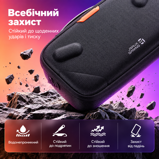 Оригинальный кейс JSAUX BG0140 Double-Decker для Steam Deck LCD/OLED, двойной отсек, подставка и USB-C кабель - изображение 6