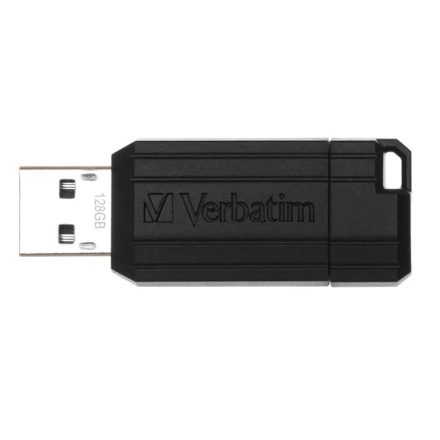 USB-накопитель Verbatim PinStripe 128GB USB 2.0 Black (49071) - изображение 2