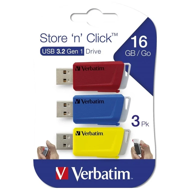 Флешка Verbatim Store 'n' Click USB 3.0 16GB (3 шт.) (49306) - зображення 14