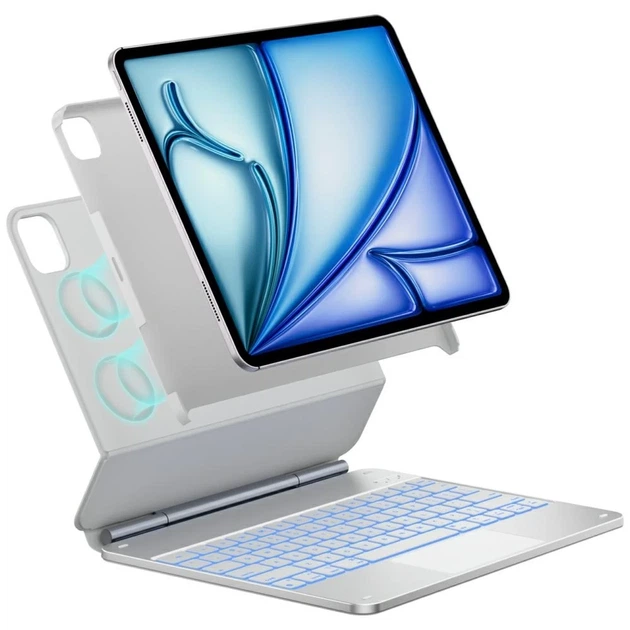 Чохол Typecase Edge Plus з клавіатурою для iPad Air 13 M2 | M3 | M4 White (KB206-129-E-WHTCBF-WHT-B-US-V5) - Фото 1 Чохол Typecase Edge Plus з клавіатурою для iPad Air 13 M2 | M3 | M4 White (KB206-129-E-WHTCBF-WHT-B-US-V5) - зображення 1