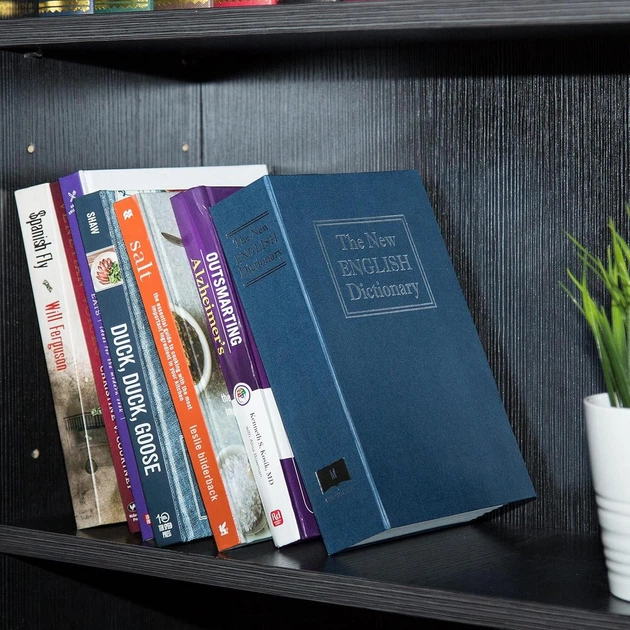 Книга сейф словарь с кодовым замком синяя 18 см - Фото 6 Книга сейф словарь с кодовым замком синяя 18 см - изображение 6