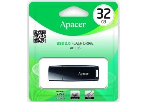 Флеш накопичувач Apacer AH336 USB 2.0 32GB Black - Фото 3 Флеш накопичувач Apacer AH336 USB 2.0 32GB Black - изображение 3