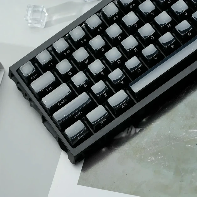 Набор ABS / PC кейкапов Womier Jelly 124 шт OEM profile White белого цвета, кейкапы для клавиатуры - изображение 4