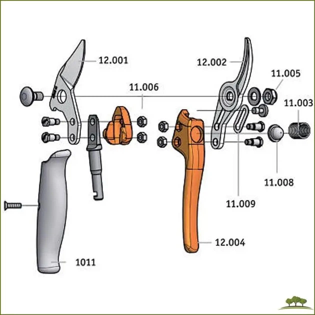 Секатор LÖWE Original 12.109 с поворотной ручкой для точной обрезки веток и побегов до 20 мм - изображение 2