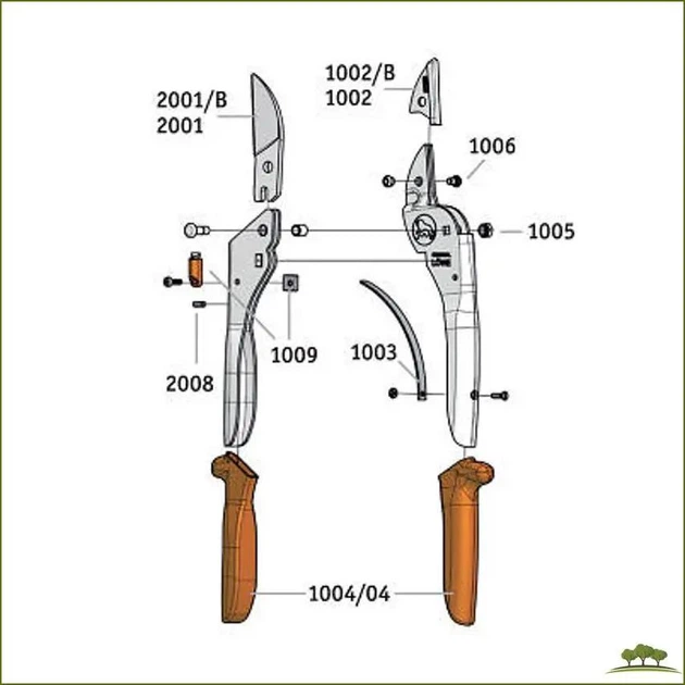 Секатор с наковальней LÖWE Original 2.107 для точной обрезки растений - изображение 3