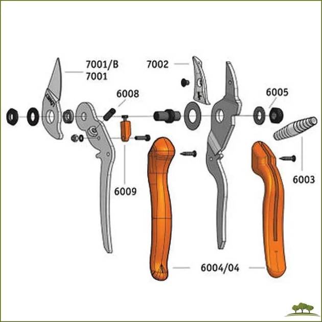Секатор LÖWE Original 7.104 с наковальней для точной обрезки веток, побегов и сбора плодов - изображение 4