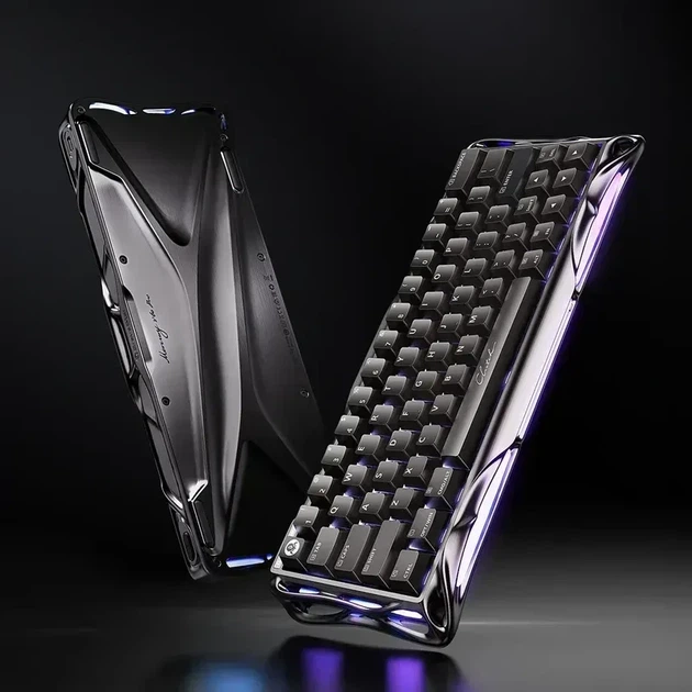 Магнитная клавиатура GravaStar Mercury V60 Pro GunMetal, алюминиевая, 65%, Hall Effect, Rapid Trigger, 8000 Гц опроса, RGB - изображение 3