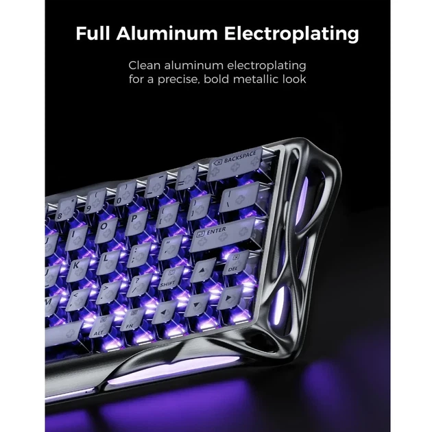 Магнитная клавиатура GravaStar Mercury V60 Pro GunMetal, алюминиевая, 65%, Hall Effect, Rapid Trigger, 8000 Гц опроса, RGB - изображение 8