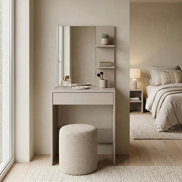 Макияжный стол Moreli ST-0038 600х1400х400 мм Кашемир - Фото 1 Макияжный стол Moreli ST-0038 600х1400х400 мм Кашемир - изображение 1