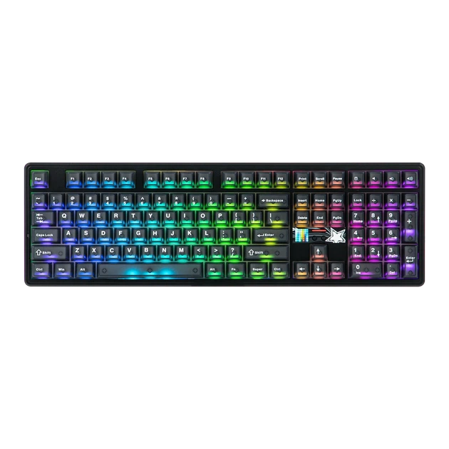 Механічна клавіатура EPOMAKER x AULA F108 PRO V2, Чорна, RGB, 8000 Гц, 2.4G/Bluetooth/USB-C, 10000 мА·год - зображення 7