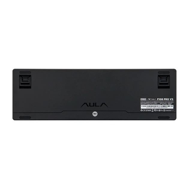 Механічна клавіатура EPOMAKER x AULA F108 PRO V2, Чорна, RGB, 8000 Гц, 2.4G/Bluetooth/USB-C, 10000 мА·год - зображення 8