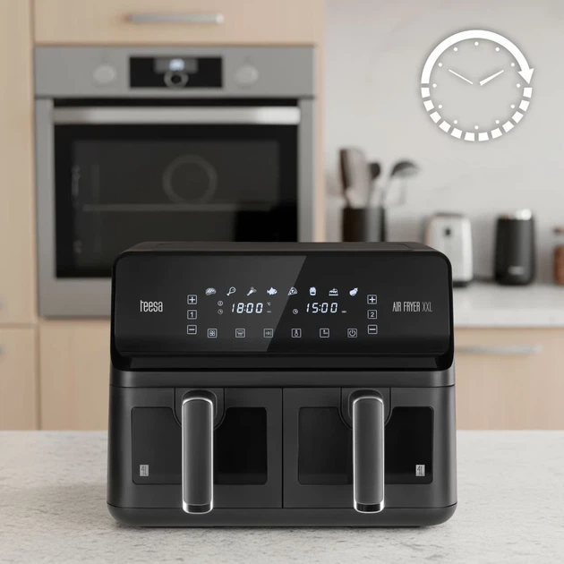 Фритюрница без масла Teesa Air Fryer Dual Pot XXL 8L 2700W (TSA8089) - Фото 9 Фритюрница без масла Teesa Air Fryer Dual Pot XXL 8L 2700W (TSA8089) - изображение 9